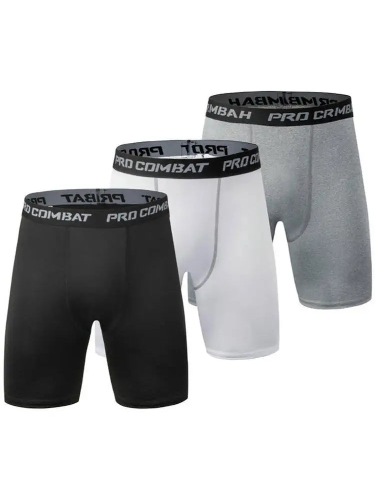 ♡ Men Sports Leggings Fitness Elastic Compression Tights Drying Quick Size Fitness Plus Pants Running Training Stretch Shorts ♡