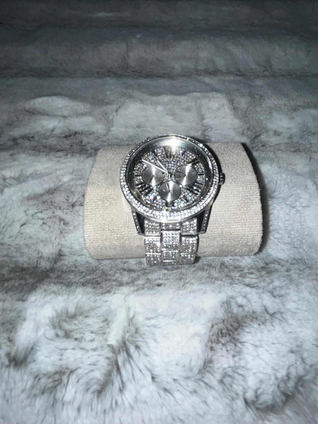 ♡ Pre-Owned Michael Kors Oversized Brynn Watch | Flashy Silver-Tone Stainless Steel with Pavé Crystals ♡