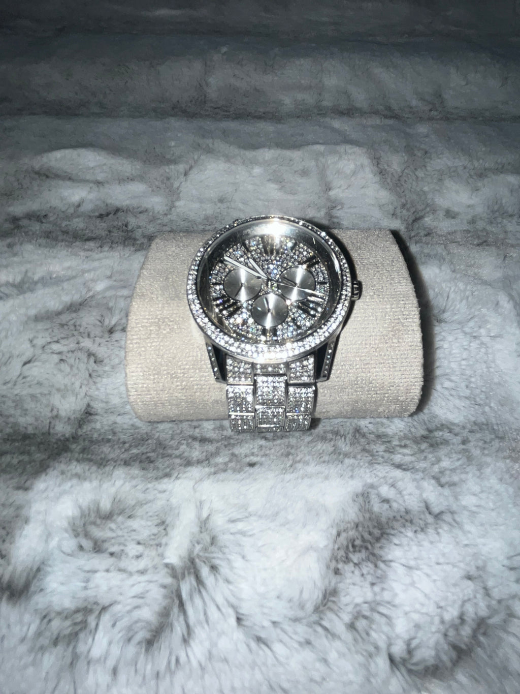 ♡ Pre-Owned Michael Kors Oversized Brynn Watch | Flashy Silver-Tone Stainless Steel with Pavé Crystals ♡
