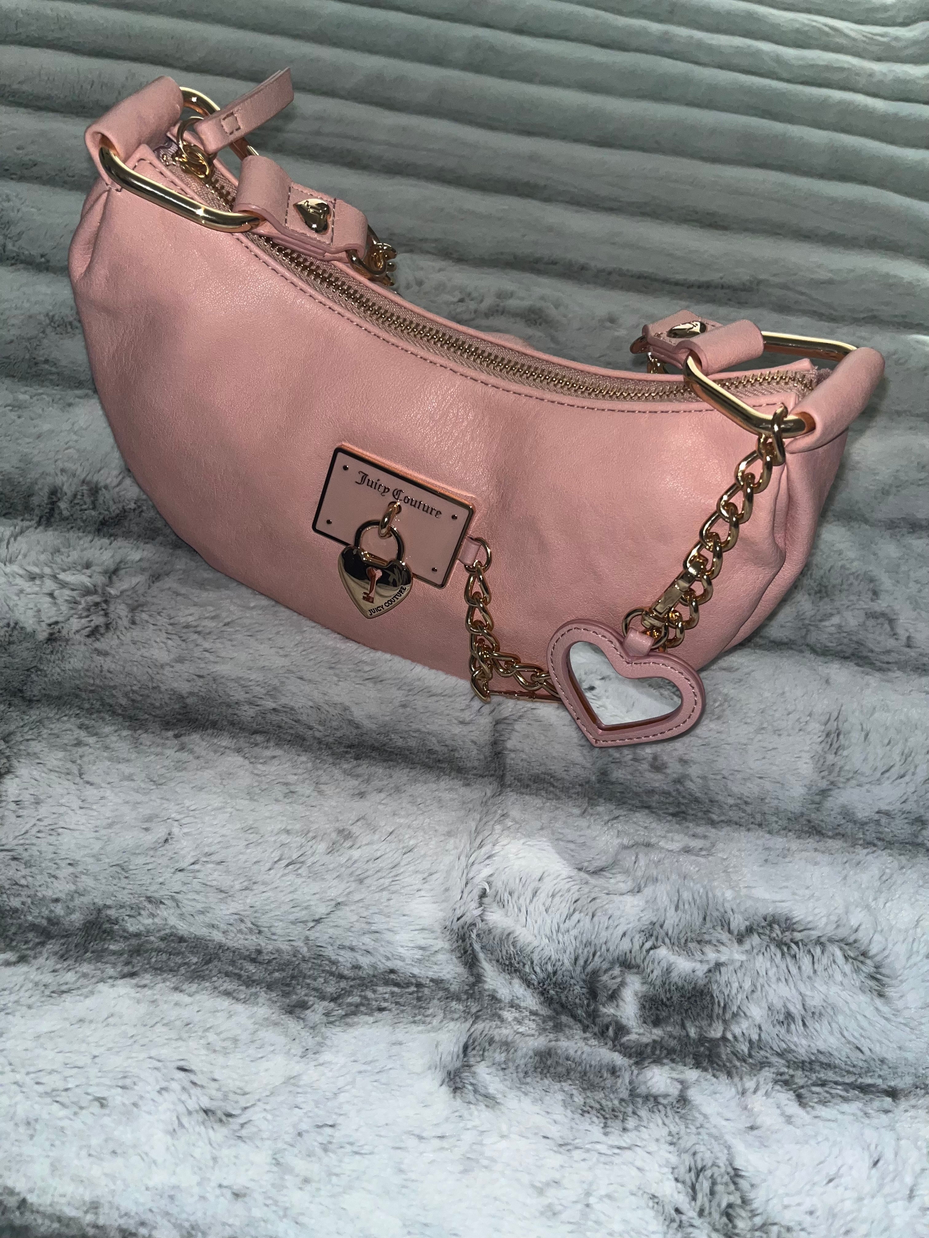 ♡ Juicy Couture Small Light Pink Bag Gold Hardware & Charms | Brand New Y2K GIRL ♡
