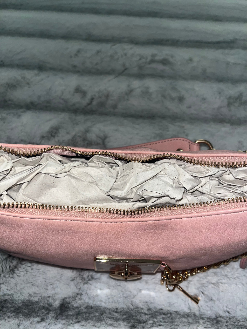 ♡ Juicy Couture Small Light Pink Bag Gold Hardware & Charms | Brand New Y2K GIRL ♡