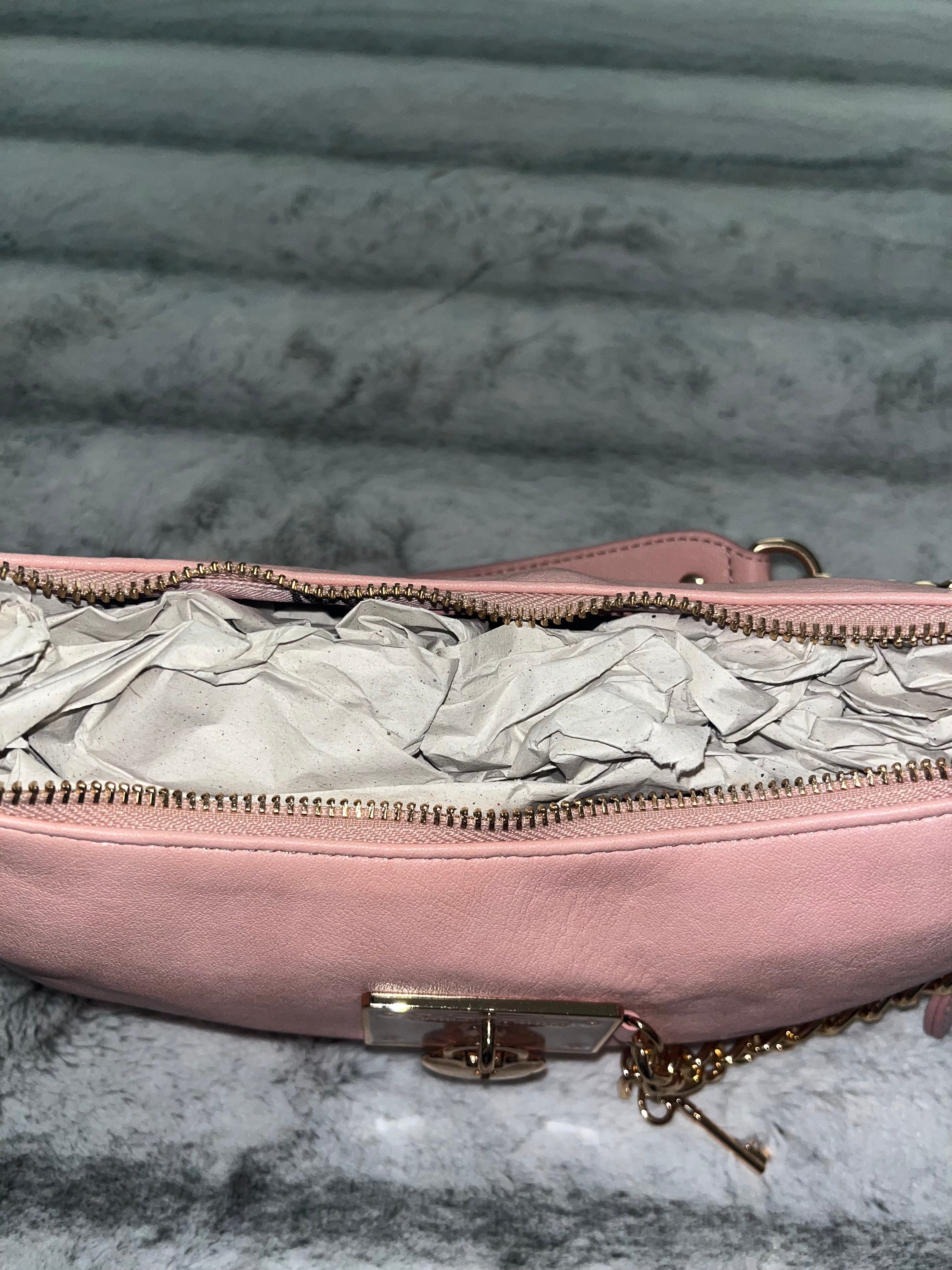 ♡ Juicy Couture Small Light Pink Bag Gold Hardware & Charms | Brand New Y2K GIRL ♡