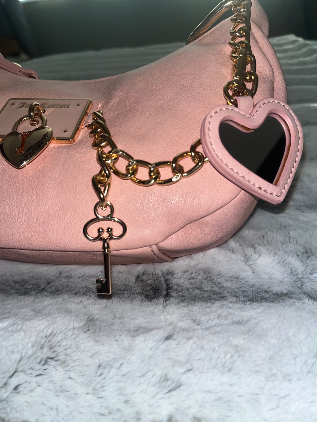♡ Juicy Couture Small Light Pink Bag Gold Hardware & Charms | Brand New Y2K GIRL ♡