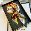 Luxury Silk Shawl Square Scarf for Women Satin Fashion Wraps Neckerchief Female Hair Bands Ribbon Headband Bandana 70X70CM