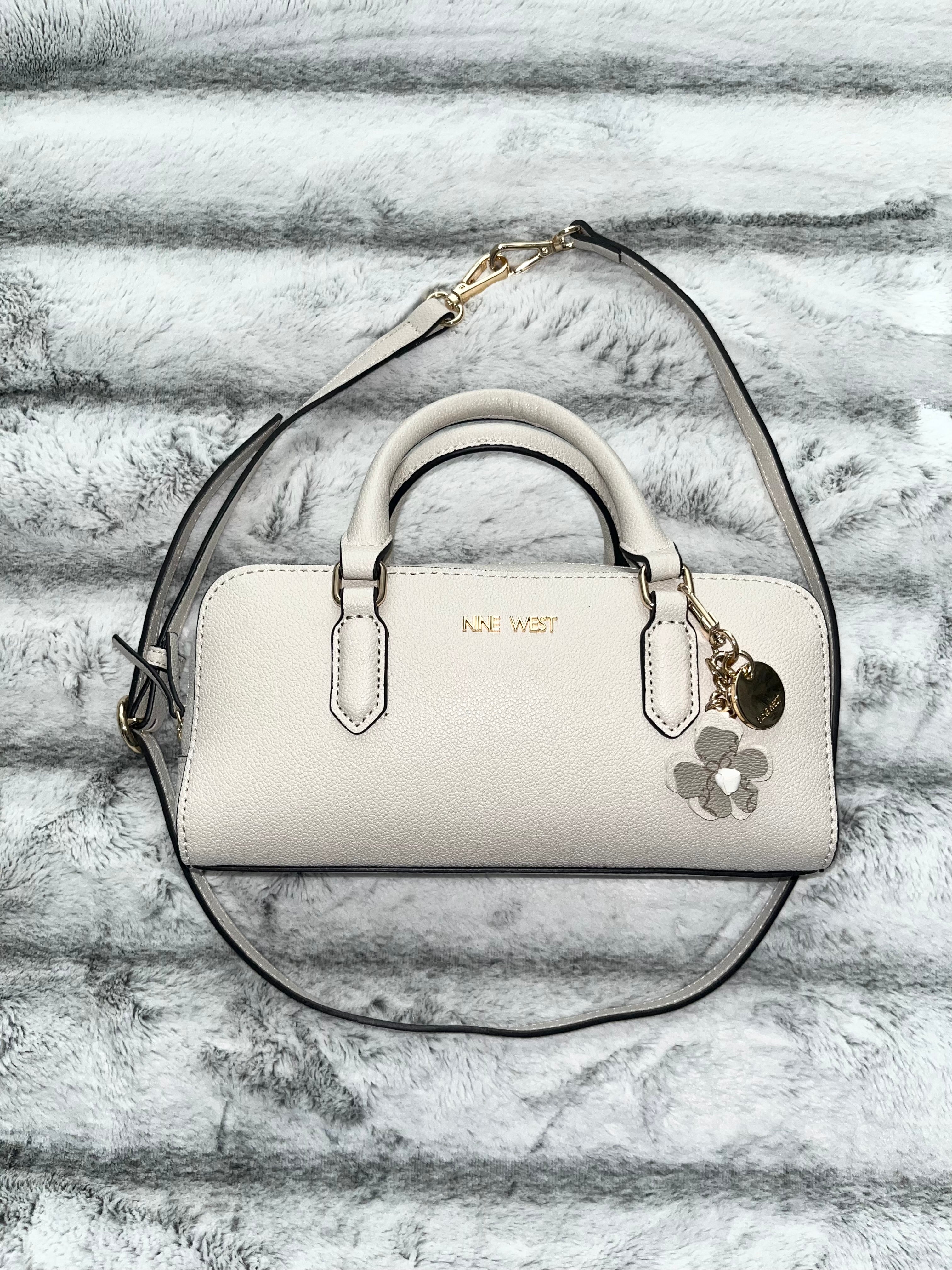 ♡ Nine West Small White Cream Shoulder Bag Chic Luxury Classic Elegant Purse ♡